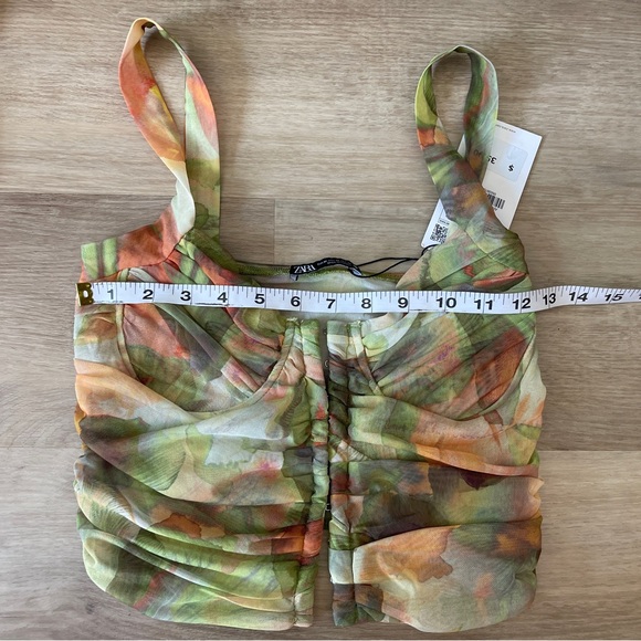 ZARA CORSET FLORAL TOPS BUNDLE SIZE M - Picture 2 of 12